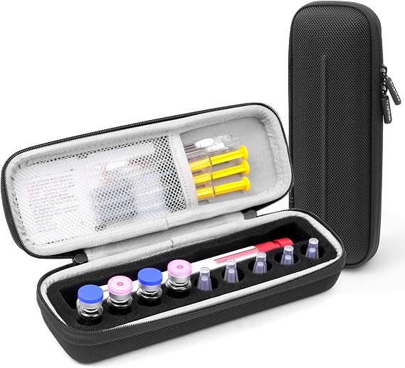 Diabetic Supplies Carrying Travel Case for Insulin Pen Syringes Vial(Black)