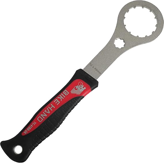 BikeHand Bike Bicycle 12 Notch 46mm Bottom Bracket Install Remover Tool Compatible with SRAM Dub Fits 68mm 73mm External Threaded - Heavy Duty Steel Socket with Long Handle