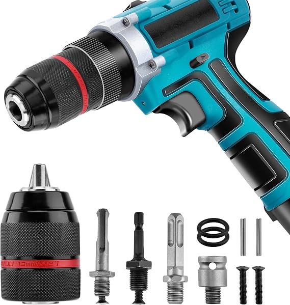Keyless Drill Chuck 1.513mm 1/220UNF, Convert Impact Driver to Drill