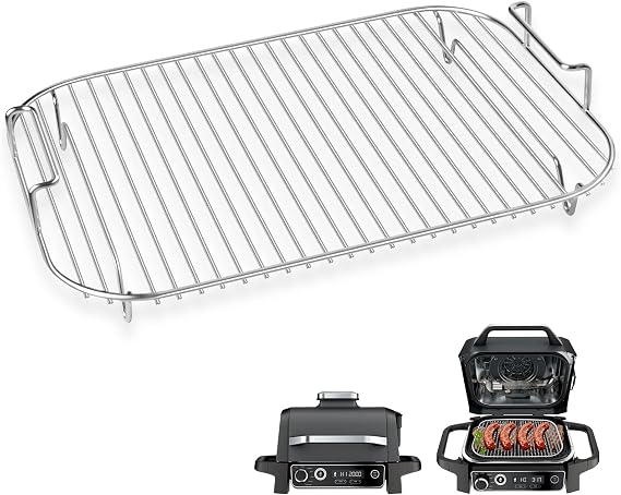 Stainless Steel Rack Fits for Ninja Woodfire OG701 OG751 Outdoor Grill, Smoker Grill Rack Accessories for Ninja XSKGRDPLT Electric Master OG700 Series, Dishwasher Safe
