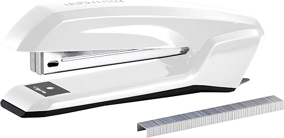 Bostitch Office Ascend 3 in 1 Stapler Integrated Remover & Staple Storage, 420 Staples Included, 20 Sheet Capacity, Lightweight, White (B210-WHT), Full Size