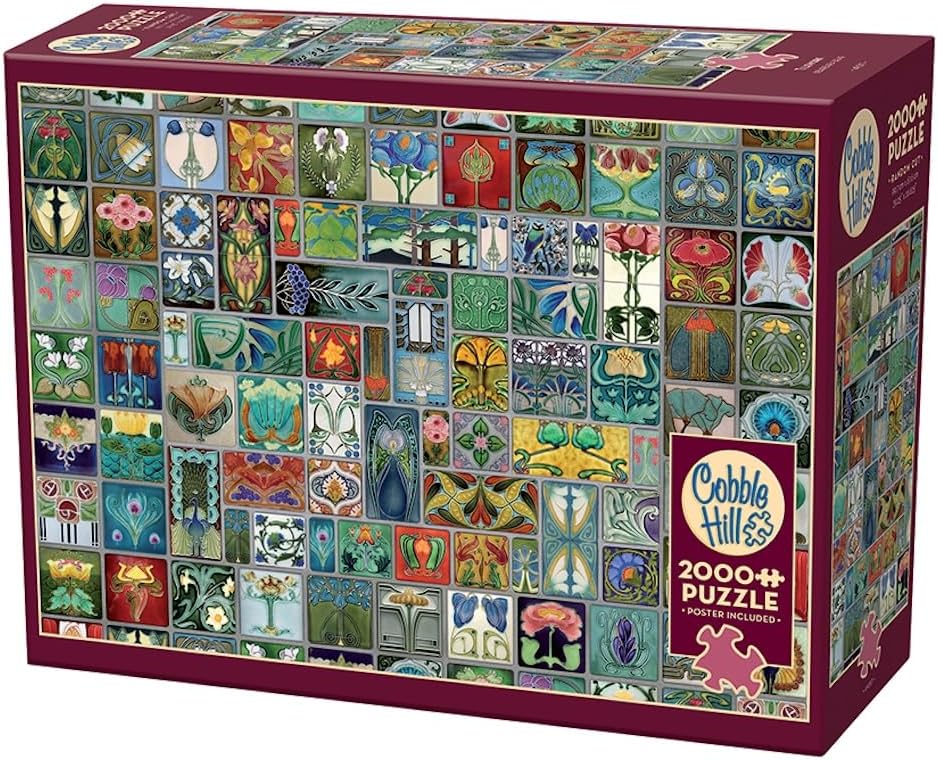 Cobble Hill 2000 Piece Puzzle - Tilework - Sample Poster Included, 39.25" x 26.625"