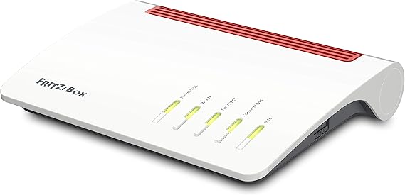 AVM Fritz!Box 7590 International – Modem Router 4x4 WiFi AC with MU-MIMO (1733 Mbps on 5 GHz and 800 Mbps on 2.4 GHz), Mesh, VDSL, ADSL2+, 1 x Gigabit WAN, 4 x Gigabit LAN, Spanish Interface