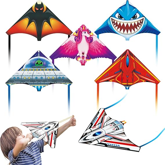 6 Pack Mini Kites for Kids Adult, Finger Launcher Kite for Age 3-5 4-8 8-12