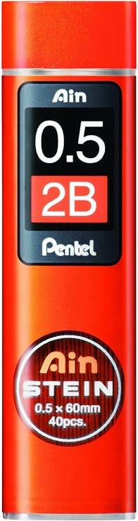 Pentel Mekanik Kurşun Kalem Ucu, 40 Adet, 0.5 mm, 2B