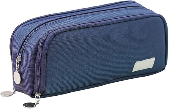 Joyzz Pencil Case, Large Capacity Pencil Case, 3 Division Pouch Pen Case, Simple Durable Multifunctional Pen Case, Picture Storage Case for School Young Girls Boys Teens
