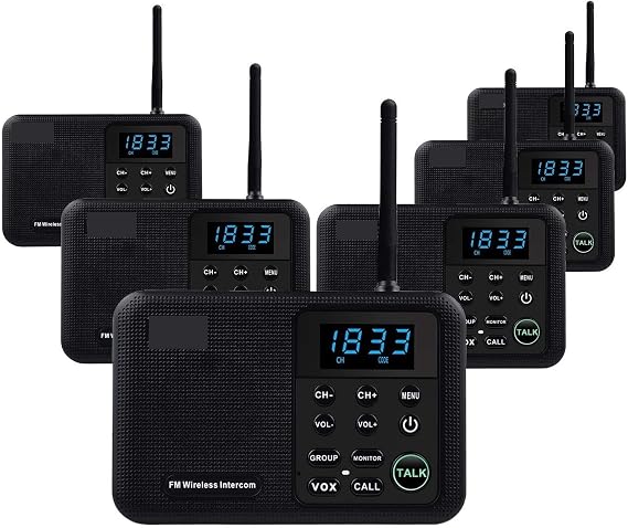 Wireless Home Intercom System For House Business Office 5280 Feet Range 10 Channel Room To Room Communication System
