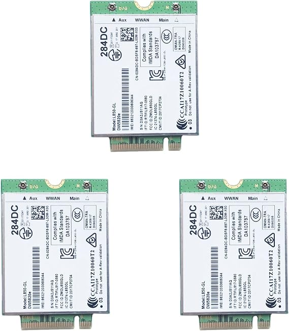 3X DW5820E L850- LTE 4G Card Module 0284DC 284DC for Laptop 3500 5400