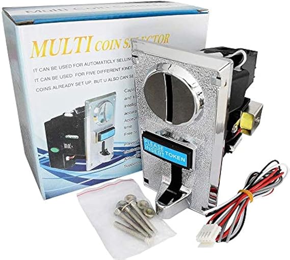 BLEE 6 Type Coins CPU Multi Coins Acceptor Selector Programmable | For Arcade Video Games Vending Washing Machine Part Support Multi Signal Output