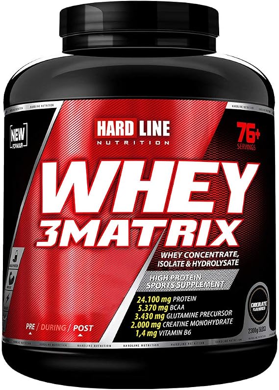 Hardline Nutrition Whey 3Matrix Protein Tozu Çikolata Aromalı, 2300 Gr