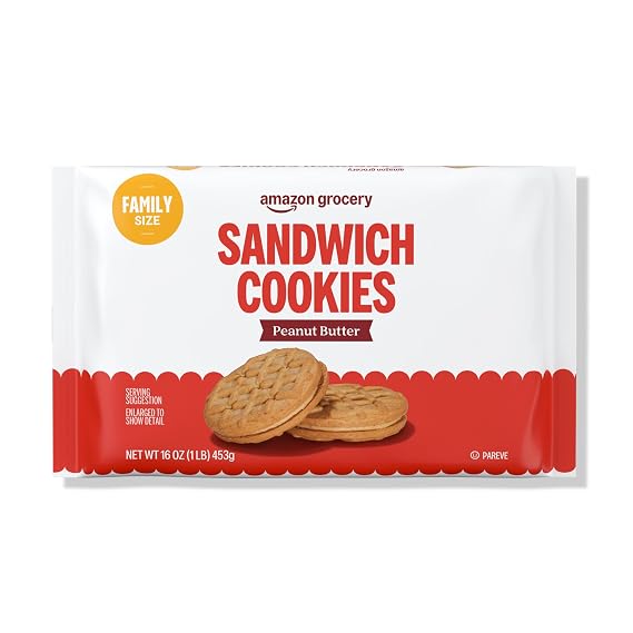 Amazon Grocery, Peanut Butter Sandwich Cookies, 1 Lb
