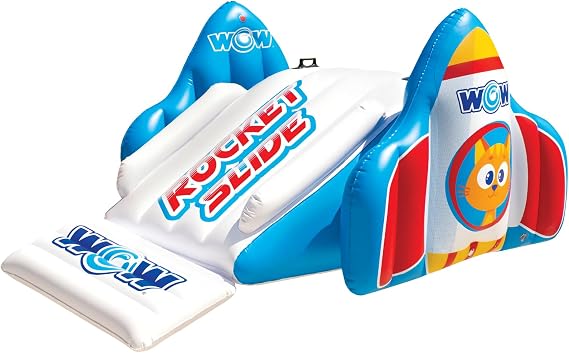 Wow Sports Rocket Inflatable Backyard Water Slide - Built-in Sprayer