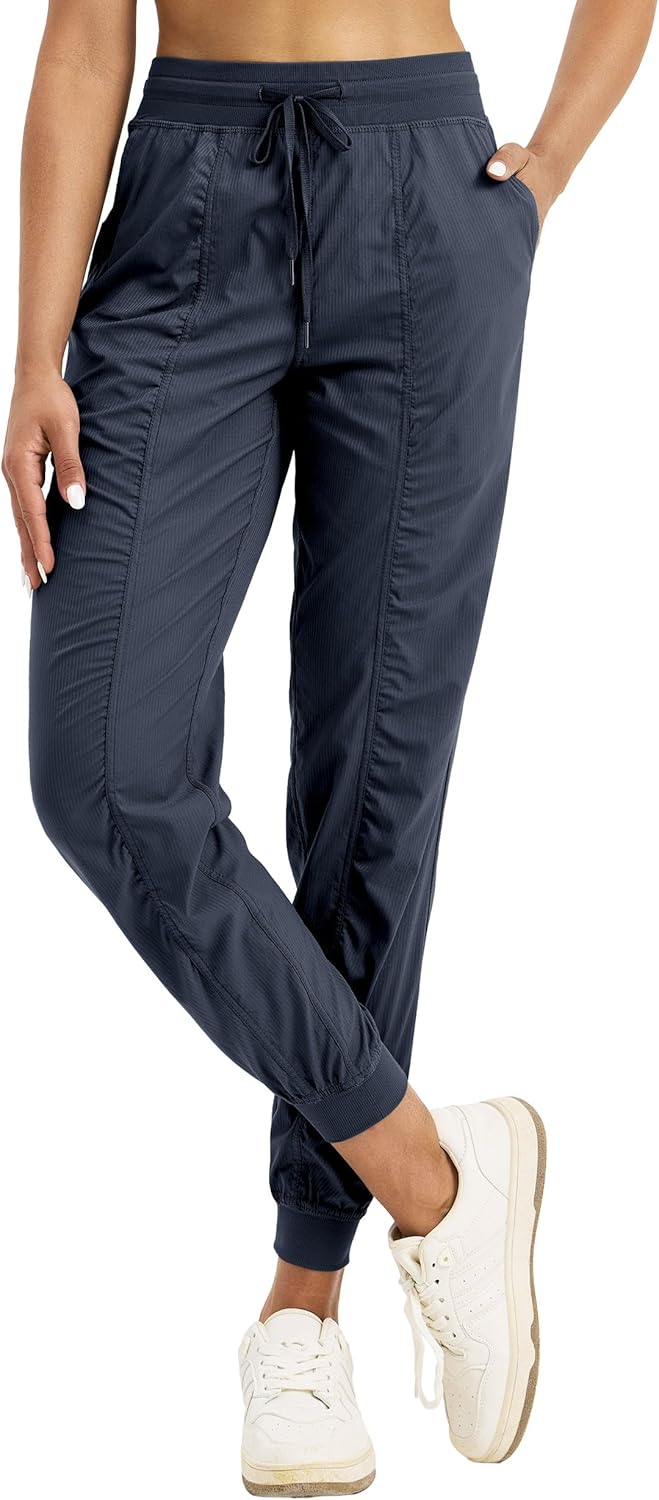 Willit Womens Workout Jogger Studio Track Athletic Pants Hiking Casual Pants with Pockets Lightweight