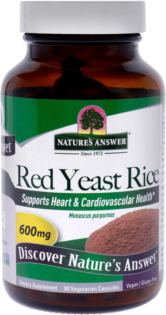 Nature's Answer Red Yeast Rice Vegetarian Capsules, 90-Count