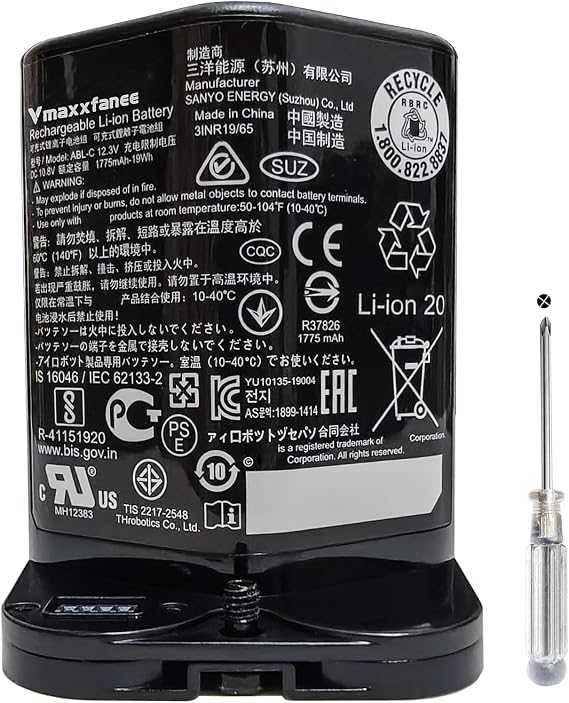 for Roomb Replacement Lithium Ion Battery ABL-C Compatible with braava Jet M6 Series M611020 M612680 M612880 M614480 3INR19/65