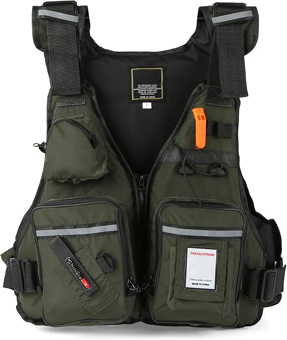 Fly Fishing Vest, Lightweight Breathable Fishing Jacket for Sailing Boating Kayak Bass Fishing