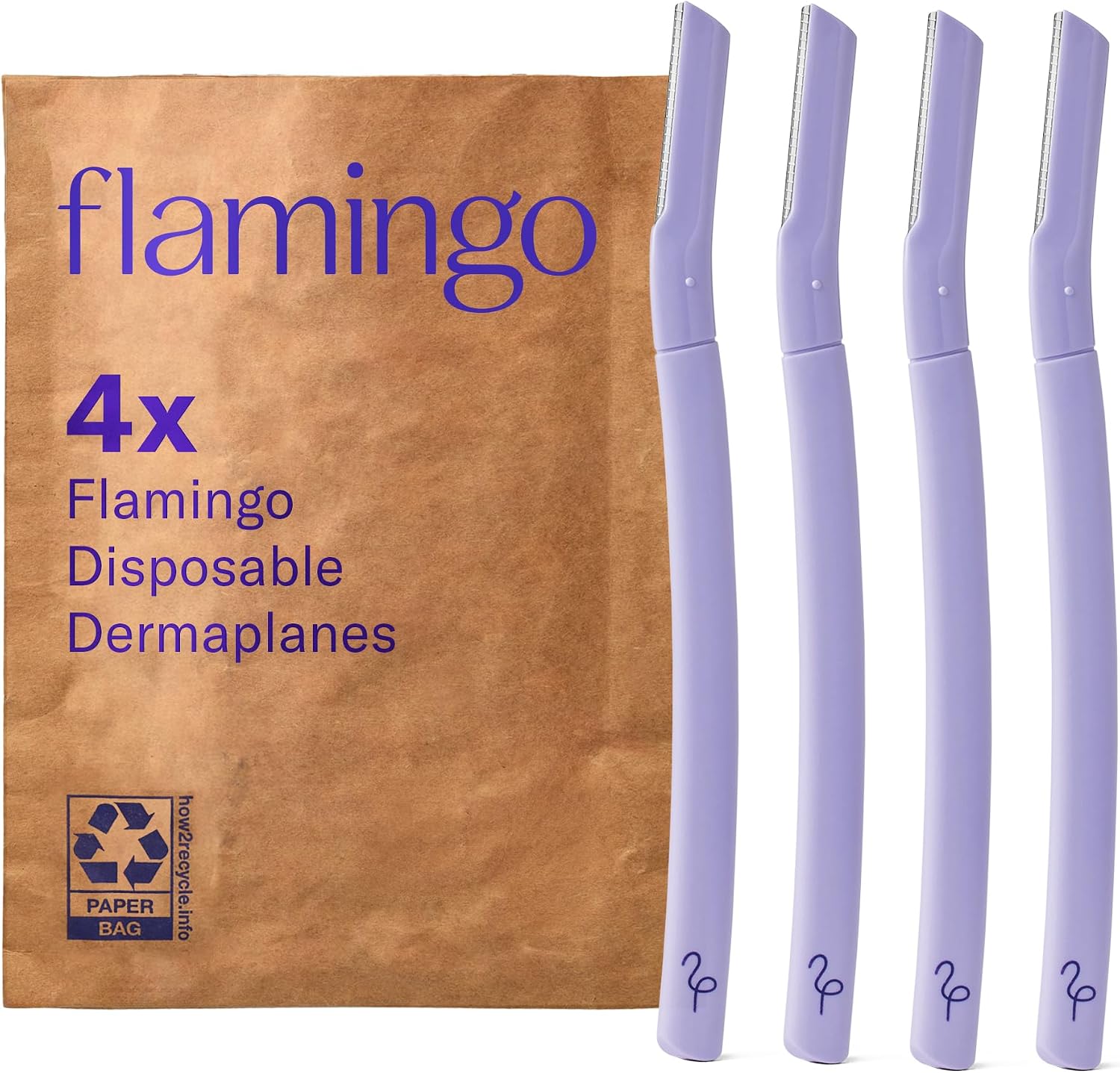 Flamingo Disposable Derma Airplane Razor 4 Single Blade Facial Razors for Women