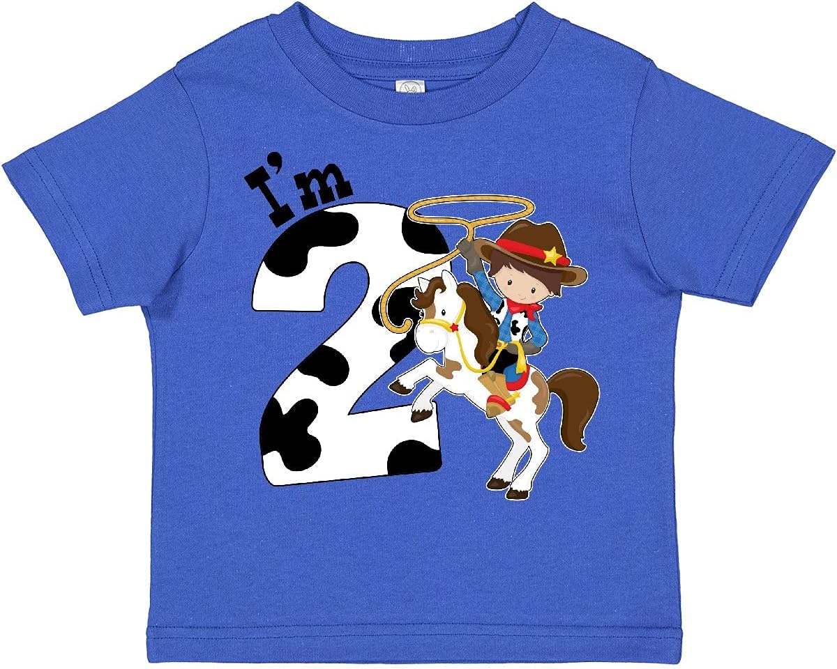 inktastic Im Two-Cowboy Riding Horse Birthday Toddler T-Shirt