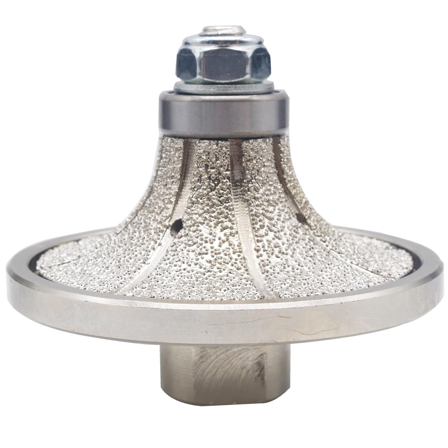B25 1 Inch Demi Bullnose Half Bullnose Coarse Vacuum Brazed Diamond Hand Profiler Router Bit Profile Wheel with 58-11 in Thread for Granite,Marble,Tile,Travertine,Concrete Countertop