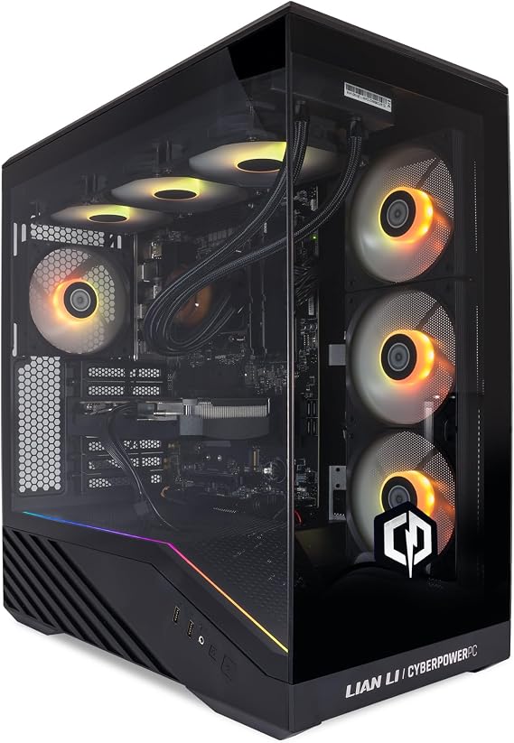 CyberPowerPC Luxe Gaming PC - Liquid Cooling, 750W PSU, AMD RX 9070 XT, 1TB NVMe SSD, Windows 11, Intel Core Ultra 5 245KF