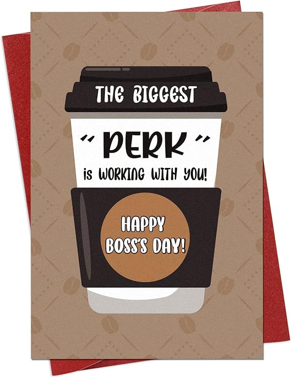 FLYAB Funny Boss Day Card - 4"x6" Happy National Bosses Day Gifts Card with Envelope Christmas Birthday Gifts for Male Female Boss Manager Women Men from Employee