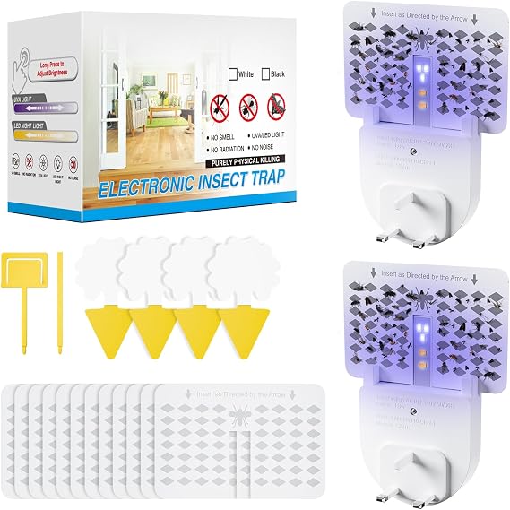 Fruit Fly Trap Indoor UV, 6 replacement packs