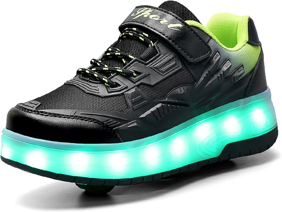 Kids Roller Skates - Roller Skate Shoes - Sneakers 2-in-1 Roller Shoes Suitable for Outdoor Sports Start The Adventure and Freedom Journey and Enjoy The Fun of Childhood