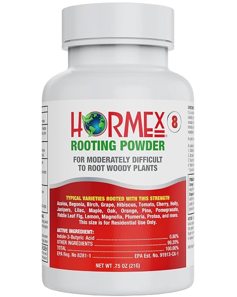 Hormex Rooting Hormone for Cuttings #8 - High-Strength Powder (0.80% IBA)