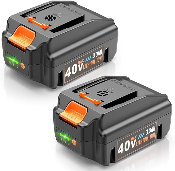 Fancy Buying 40V 3.0Ah Battery for Worx 40V Battery WA3580 Compatible with Worx WG180 WG280 WG380 WG580(Not Fit for 2x20V Tool)
