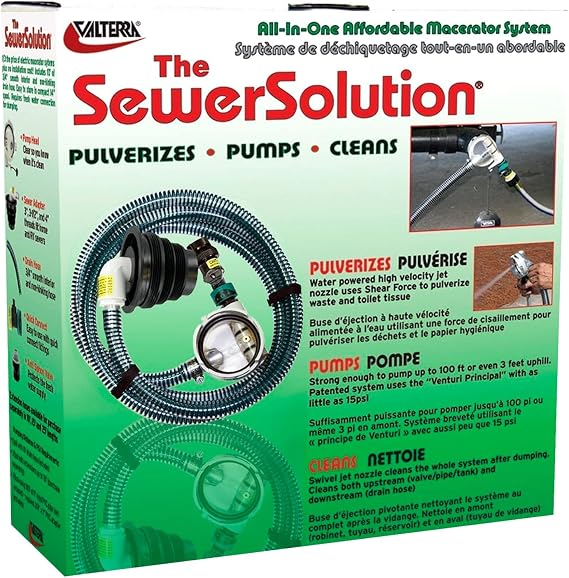 Valterra SS01 RV SewerSolution Drainage Kit with 10' Hose and Accessories