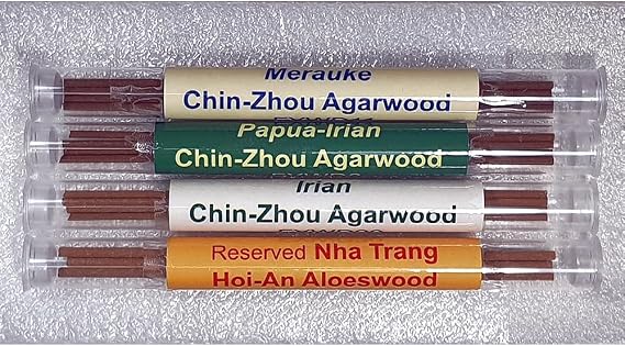 [Bosen2025] Aloeswood Incense Sample Pack #5-4 Tubes Set-[Merauke Chin-Zhou +Papua-Irian Chin-Zhou +Irian Chin-Zhou Agarwood +Reserved Hoi-an Aloeswood]-AIS435