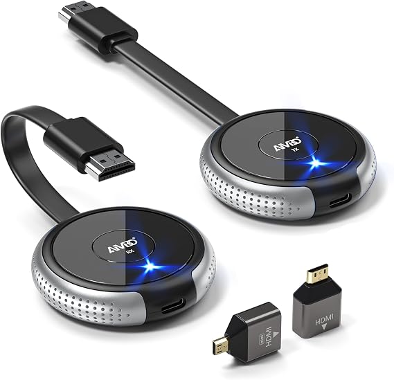 Wireless HDMI Transmitter and Receiver, Plug&Play AIMIBO HDMI Extender 5.8G