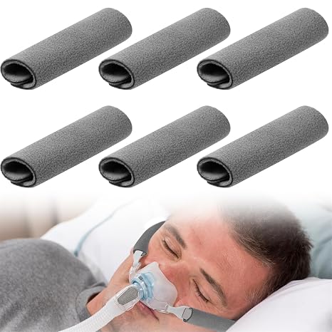 Yeasing Cpap Strap Covers 6 Pack Cpap Mask Cover Universal Cpap Strap Cushions Cpap Strap Comfort Pad Cpap Headgear Pads Compatible with Full CPAP Mask for Reducing Red Marks