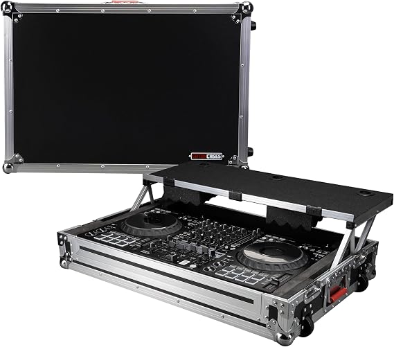 Gator Cases GTOUR Series ATA-Style Flight Case with Platform for the Pioneer DDJ-FLX10 DJ Controller; (GTOURDSPFLX10)