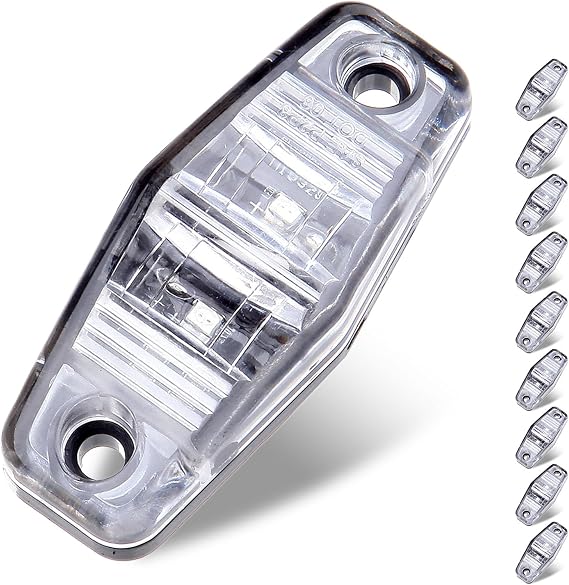 10x Clear 2.5" 2 LED Truck Trailer Light Side Fender Marker Lights