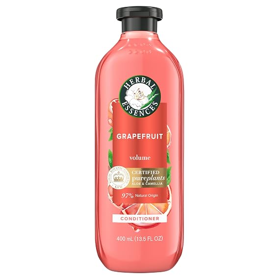 Herbal Essences Grapefruit Volumizing Conditioner, 13.5 Fl Oz, with Certified Camellia Oil and Aloe Vera, For All Hair Types, Especially Fine Hair