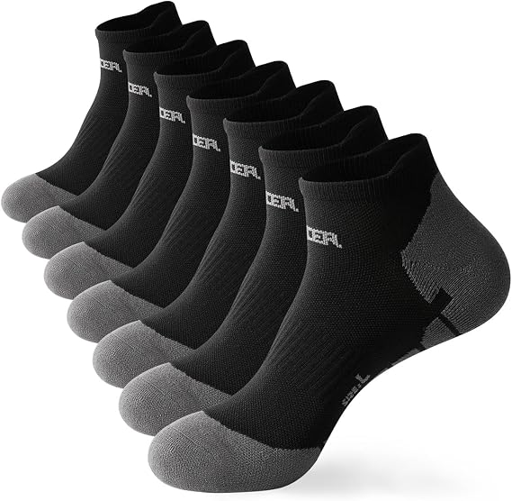 WANDER Mens Ankle Socks Athletic Compression Breathable Low Cut Sox 7 Pairs | With Arch Support,Great Breathability, Thicken Cushioning,Strong Applicability,Keeping Dry,Athletic Short Socks