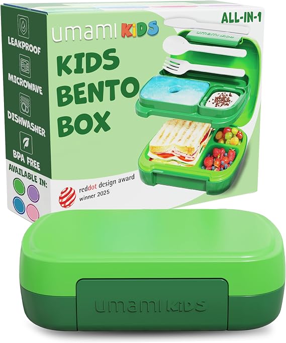 Umami Bento Box for Kids, Leakproof Lunch Box Containers, Ice-pack Included