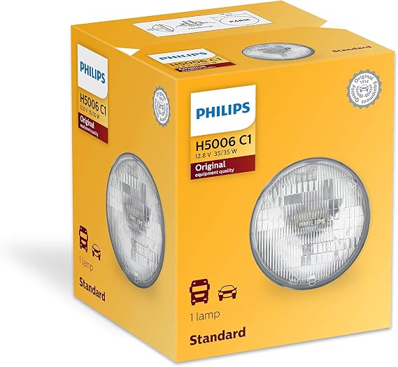 Philips H5006C1 Standard Halogen Sealed Beam headlamp, 1 Pack