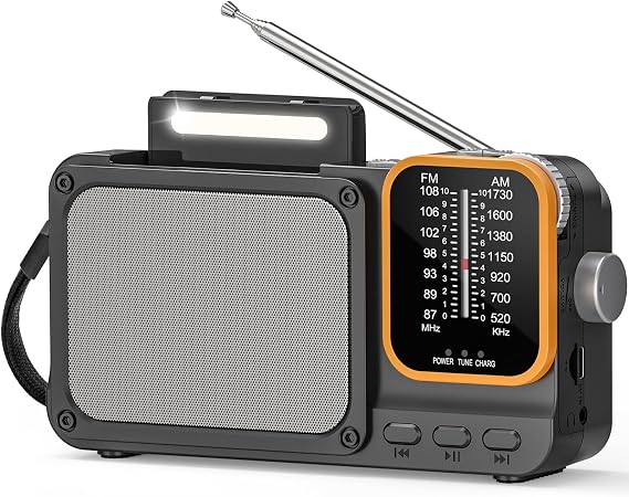 Tendak AM FM Radio with Best Reception, Portable Bluetooth Radio for Gift