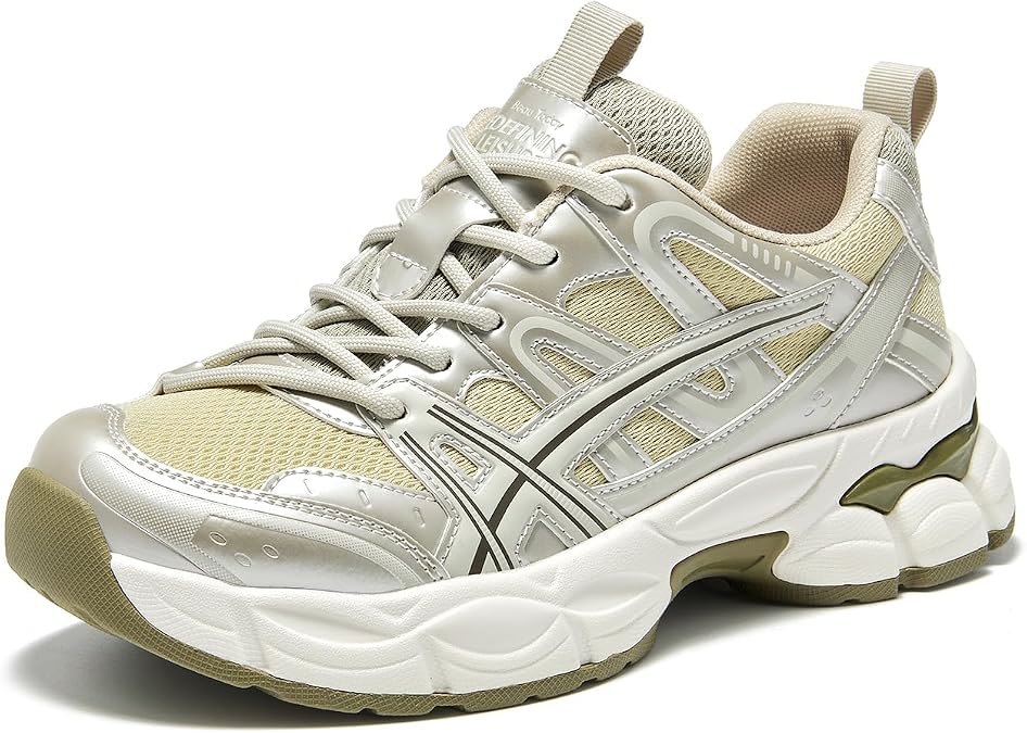BEAU TODAY Womens Chunky Sneakers,Fashion Platform Sneakers for Women, Comfortable Casual Walking Sneakers, Lightweight Lace Up Dad Shoes