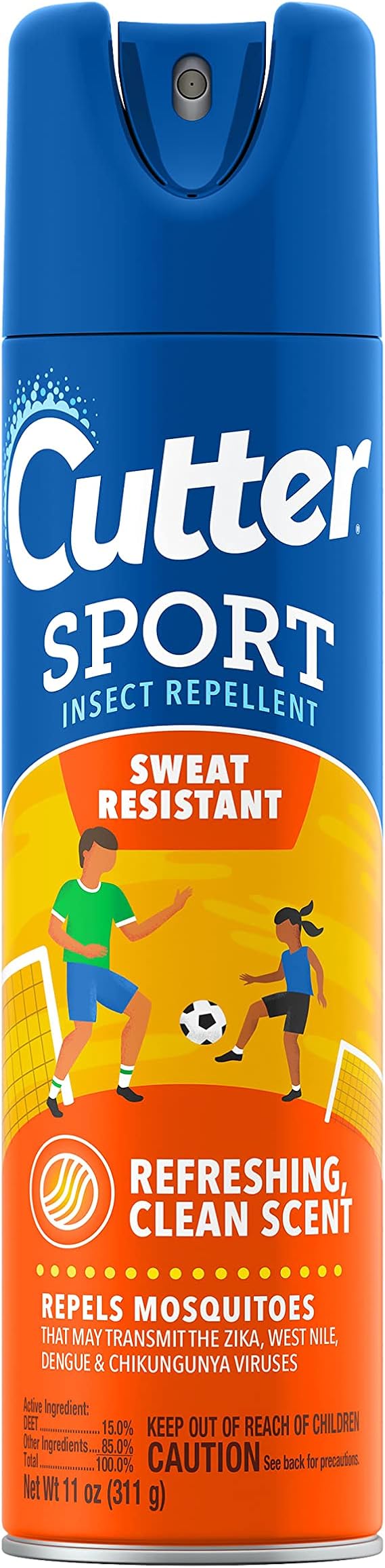 Cutter Sport Insect Repellent (Aerosol) (11 oz), Plain