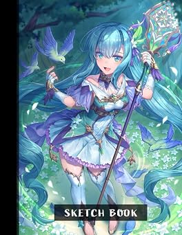 Anime Sketchbook: Fantasy Moe Anime Cute Girl Sketch Book Series for Teen, Girls and Boys - Volume 695: 8.5" x 11" size, 100 Blank Papers for Drawing, Doodling, and Writing