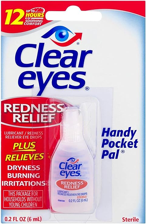 Clear Eyes Redness Relief Handy Pocket Pal - 0.2 Oz, Single Pack