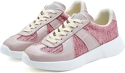 Womens Lace Up Casual Sports Shoes, Comfortable, Non Slip, Breathable Platform Walking Sports Shoes
