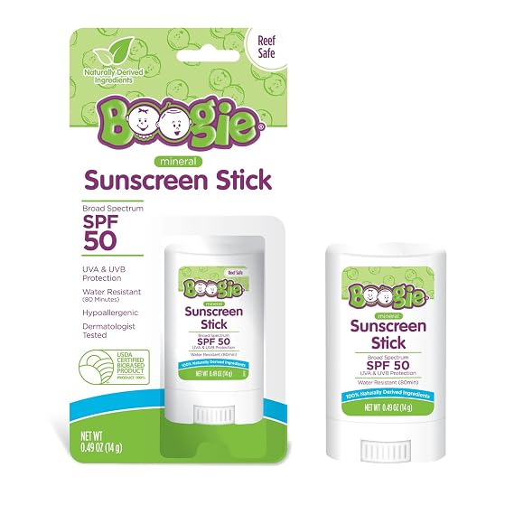 Boogie Mineral Sunscreen Stick SPF 50 Sunscreen for Kids - 0.49 oz