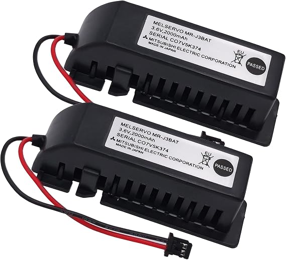 (2 Pack) MR-J3BAT 3.6V Replacement battery for Mitsubishi servo lithium battery MR-J3 drive M70 system battery ER6V