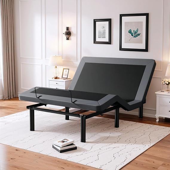 Cozy Castle Full Adjustable Bed Frame with Wireless Remote, Zero Gravity, Head and Foot Incline, Adjustable Leg Heights, Electric Bed Frame for Ultimate Comfort