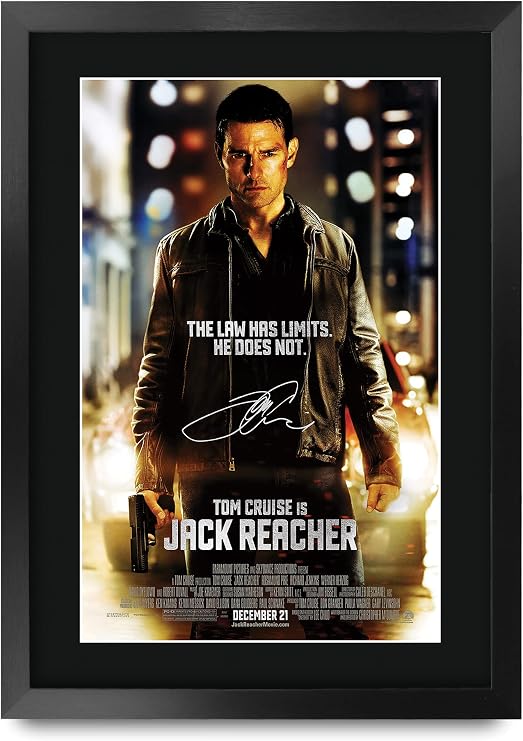 HWC Trading A3 FR Jack Reacher Movie Poster Tom Cruise Signed Gift FRAMED A3 Printed Autograph Film Gifts Print Photo Picture Display
