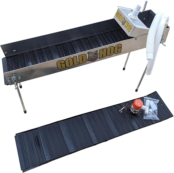 Multi Sluice Box for Gold Mining Complete Gold Sluice Kit with 2 Pre-Made Mats, 1,100GPH Pump and Hose 95-Percent Reduced Panning Professional Cleaning Equipment